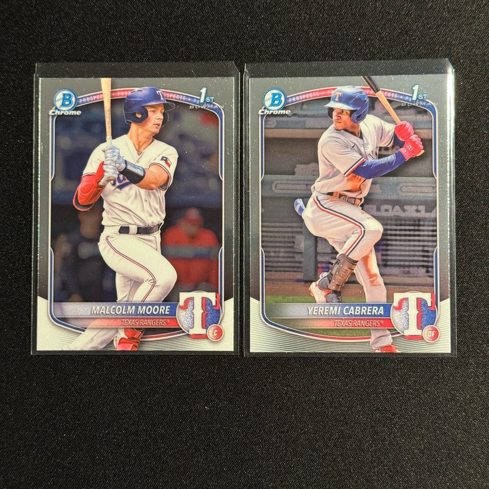 2025 Bowman - Chrome 1st Prospects - Texas Rangers - Lot of 2